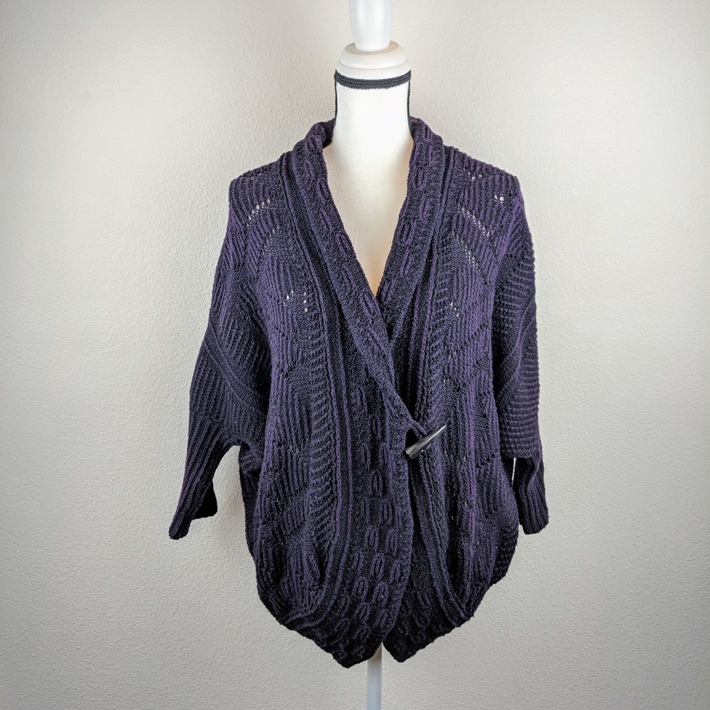 Dex Oversized Chunky Knit Batwing Slouchy Sweater
